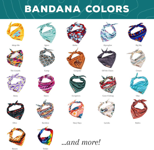 Wilderdog Dog Bandana with Lightweight Quick Drying Poly-Blend Mesh Material in Laredo