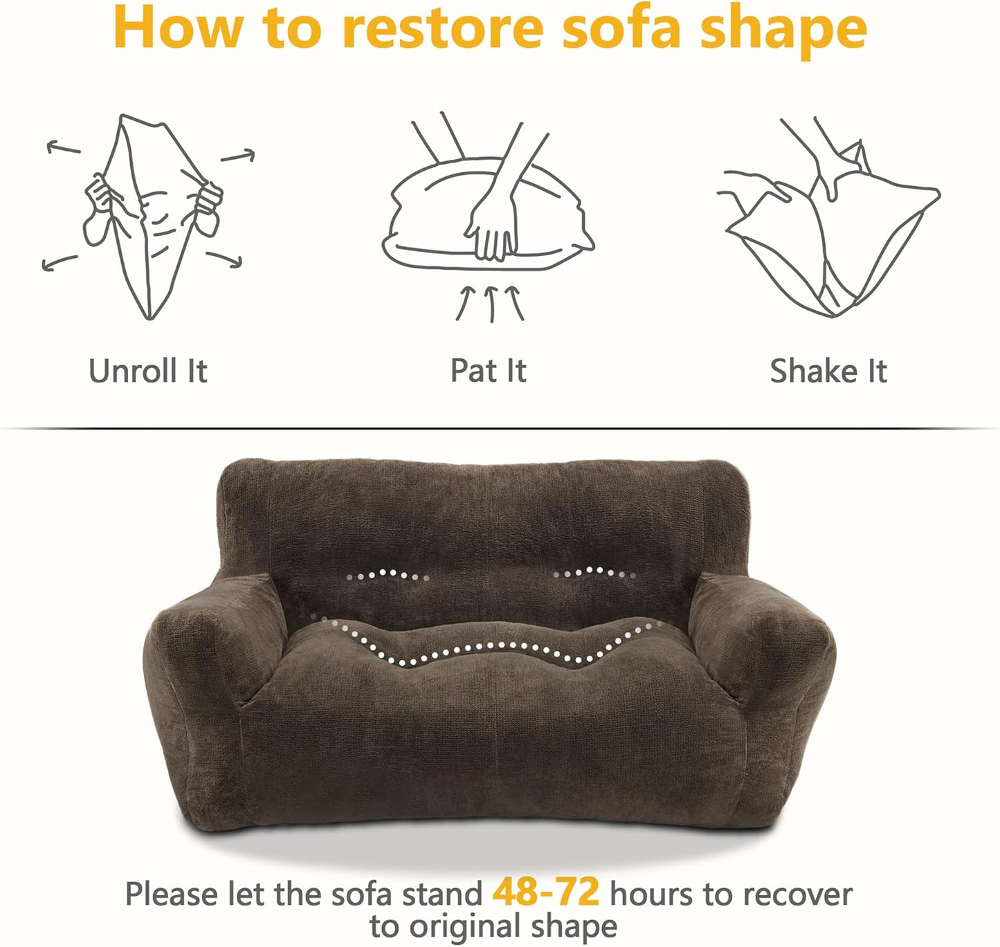 Lovupet Dog Couch for Small Medium Breed, Dog Sofa Bed Full Filled Sponge, No Assembly Need, PS581 (Mocha)