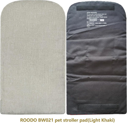 ROODO Pet Stroller Inner Pad for Exclusive Use,Original,Replaceable,Easy to Clean,Set of 3 pc(Light Khaki) - Pawvie