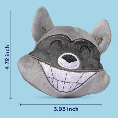 ZENPOKI 3-in-1 Dog Toys - Squeaky interactive - Medium, Large & Small Breeds, Puppy Teething - Grey