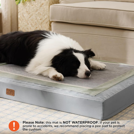 Bedsure XL Dog Bed for Crate - Large Orthopedic Pet Beds with Removable Machine Washable Cover, Egg Crate Foam Puppy Pad, Suitable for Pet Up to 80 lbs, 41"x27"