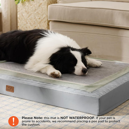 Bedsure XL Dog Bed for Crate - Large Orthopedic Pet Beds with Removable Machine Washable Cover, Egg Crate Foam Puppy Pad, Suitable for Pet Up to 80 lbs, 41"x27"