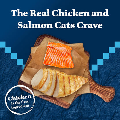 Blue Buffalo Wilderness Wild Delights Meaty Morsels Natural Wet Cat Food, Chicken & Salmon in Tasty Gravy, 3-oz. Cans, 24-Pack