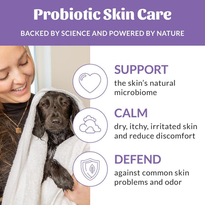 Skout's Honor Probiotic Dog Shampoo & Conditioner with Avocado Oil & Omega-3s, 97% Natural, Paraben & Sulfate-Free, Cruelty-Free, 16oz, Lavender