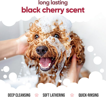 Black Cherry Dog Shampoo by Buddycare | Dry Skin & Itchy Skin Relief for Smelly Dogs | Deep Cleansing for Dogs Puppy Sensitive Skin | Dog Shampoo & Conditioner | with Aloe & Vitamin B5 (16.90oz)