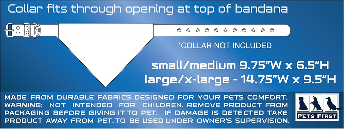 Pets First Collegiate Pet Accessories, Reversible Bandana, Illinois Fighting Illini, Small/Medium