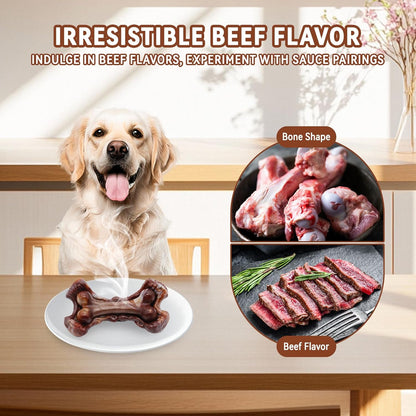 Magicorange Tough Dog Toys, Chew Toys for Aggressive Chewers, Dog Bone Toy Nylon Almost Indestructible Dogs Toy for Teeth Cleaning and Training (Brown)