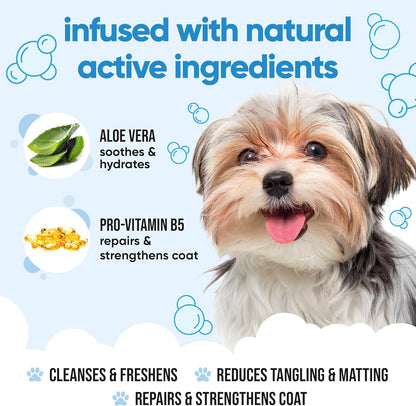 Bubblegum Dog Shampoo by Buddycare | Deep Cleansing Shampoo for Dogs | Bubblegum Scented | with Aloe Vera and Pro Vitamin B5 (33.8oz)