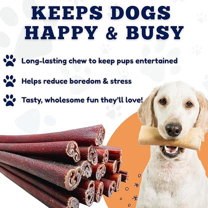 Amazing Dog Treats 12 Inch Collagen Stick - (5 Count) - Collagen Sticks for Dogs - No Hide Dog Bones