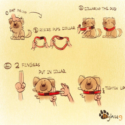 Hyhug Pets Solid Color Classic Regular Heavy Duty Basic Collar for Large Dogs, Unique Design Adjustment Triglide Slide (Buckle) Can Attached Name Tag Accessories. (Large, Rose Red)