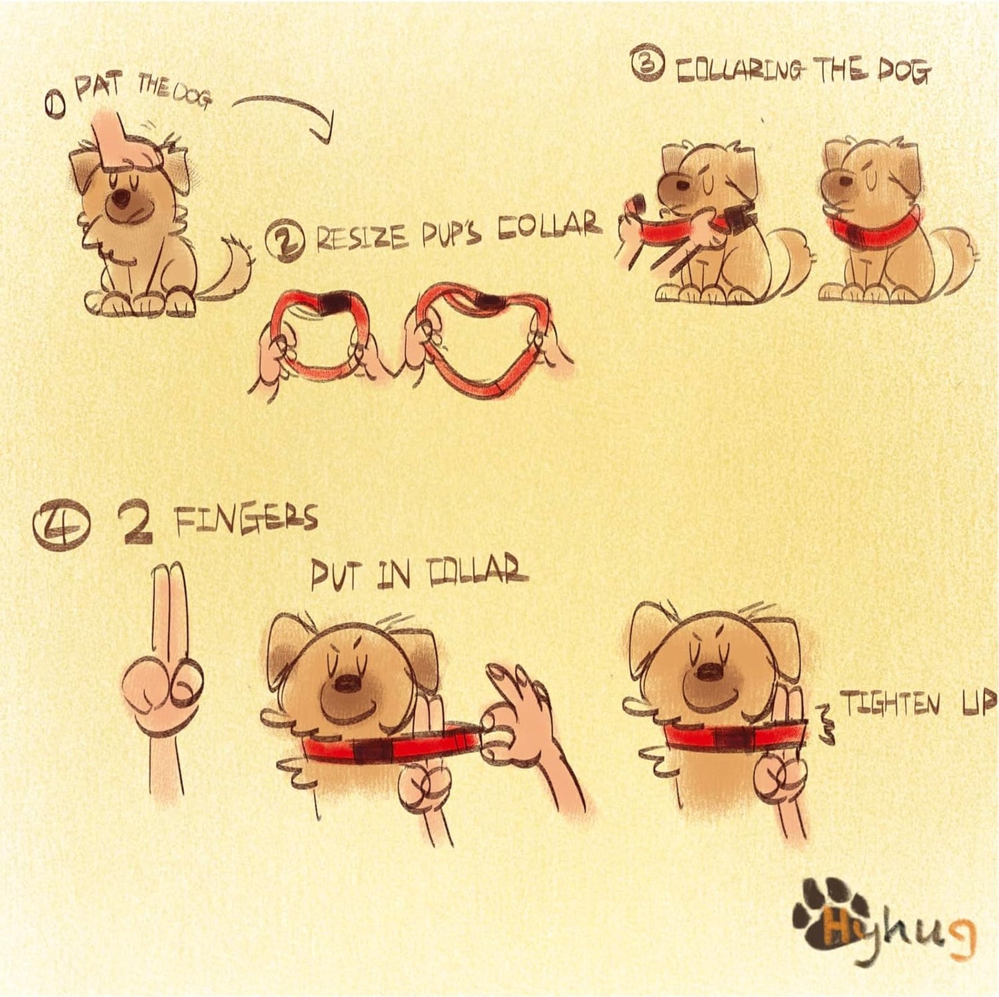 Hyhug Dog Collar with Quick Release Buckle, Heavy Duty Nylon, Basic Collar for Medium Dogs Daily Use Walking Jogging(Medium, Black)