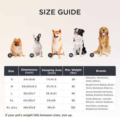 Bedsure Orthopedic Dog Bed for Medium Dogs, Waterproof Memory Foam Medium Pet Beds with Sides, Non-Slip Bottom and Egg-Crate Foam Dog Couch Sofa with Washable Removable Corduroy Cover, Brown