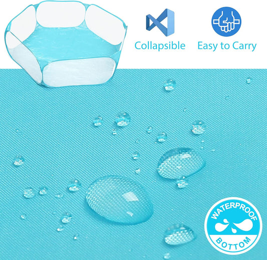 Prime Pets Small Animal Cage Tent, Hamster Pet Playpen, Guinea Pig Cage Yard, Waterproof Foldable Outdoor/Indoor Pop Open Exercise Fence, Yard Fence for Baby Chicken Hedgehogs