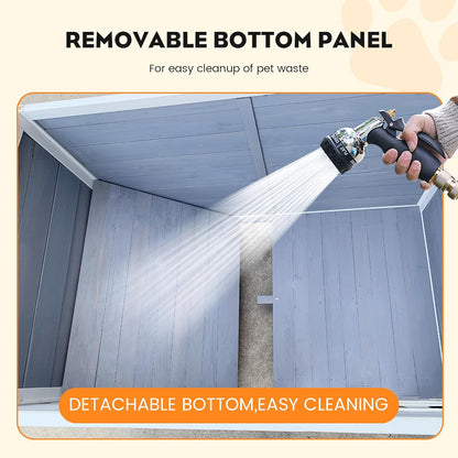 Large Solid Wooden Dog House,Suitable for Both Indoor and Outdoor, Suitable for Large Dogs and Animals of The Following Size, Easy to Clean,Can DIY,45.75" W x 31.25" D x 32.5" H