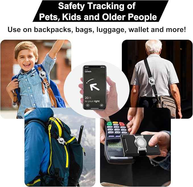 SANKALA Stainless Steel Airtag Dog Collar Holder, Chew-Proof & Waterproof Airtag Holder Case, Slide-On Opening, 3 Sizes for a Secure Fit on Most Collars, Straps or Backpack (Small, 1 Pack)
