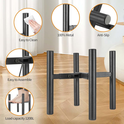 Lifted Dog Bowl Stand - Without Bowls, Single Raise Pet Food Table Adjustable Wide 6-10", Tall 8 10 12" - Bowl Stand Size Optional, Dog Bowl Holder Elevated for Small Medium Large Dog Breed