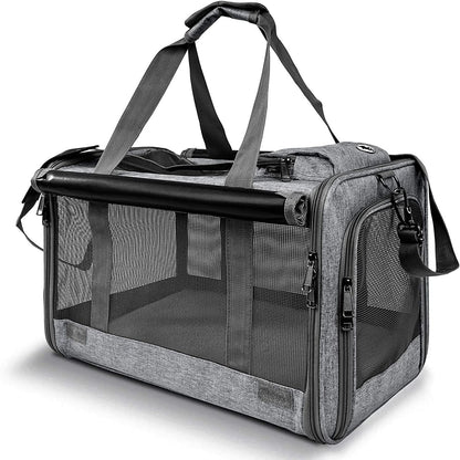 Pet Carrier for Large Cats, Soft-Sided Cat Carrier for Medium Big Cats and Puppy up to 20lbs, Washable Dog Carrier Privacy Protection for Home Outdoor Travel - Pawvie