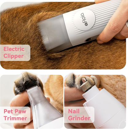 Afloia 6-in-1 Dog Grooming Kit, Pet Grooming Vacuum for Shedding, Dog Hair Vacuum with Clipper Nail Trimmer Grinder, Pet Brush Groomer at Home, Low Noise Cats Hair Remover, 1.5L Dust Cup, Pink