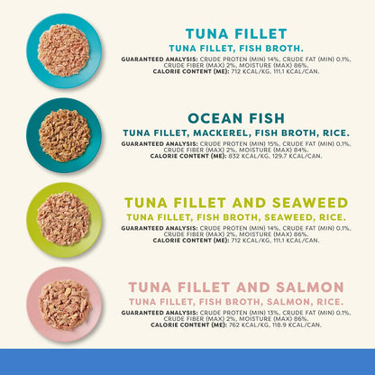 Applaws Natural Wet Cat Food in Broth, Limited Ingredient Canned Wet Cat Food, No Additives, Made with Natural Ingredients, Fish Selection in Broth Cans (20 x 5.5 oz Cans)