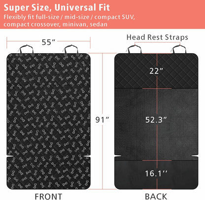 F-color SUV Cargo Liner for Dogs, Water Resistant Pet Cargo Cover Dog Seat Cover Mat for SUVs Sedans Vans with Bumper Flap Protector, Non-Slip, Large Size Universal Fit, Bone - Pawvie