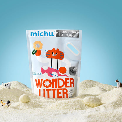 Tofu Cat Litter Natural Clumping Tofu Cat Litter 5.5lb/88oz 5 Scents (Peach + Wonder Litter, 2 Pack)