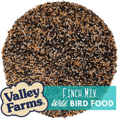 Valley Farms Wild Finch Mix 4 LB 2-Pack (8 LB Total) Wild Bird Food for Outside Feeders, Wild Bird Seed with Millet and Chopped Sunflower Hearts for Birds, Finch Seed for Finch Feeders
