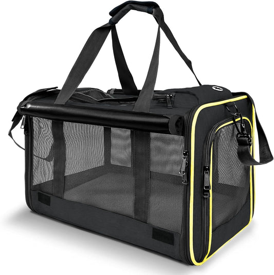 Cat Carriers for Large Cats 20 lbs+ Soft Pet Carrier for Small Dog/Durable 2 Kitty Travel Bag/Medium Big Cats Puppy 15 Pounds/Softside Cat Carrier Large - Pawvie