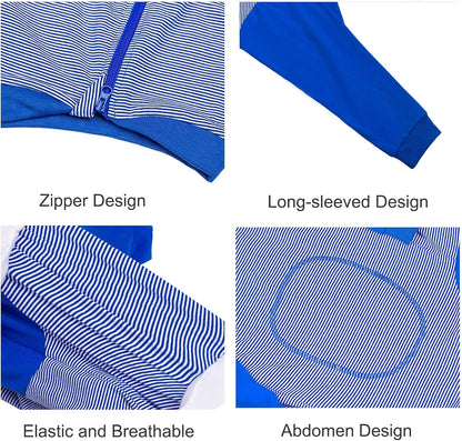 Yeapeeto Dog Onesie Surgery Recovery Suit for Large Medium Bodysuit Dogs Pajamas PJS Full Body for Shedding, Prevent Licking, Wound Protection, Cone Alternative (7X-Large (Pack of 1), Blue)