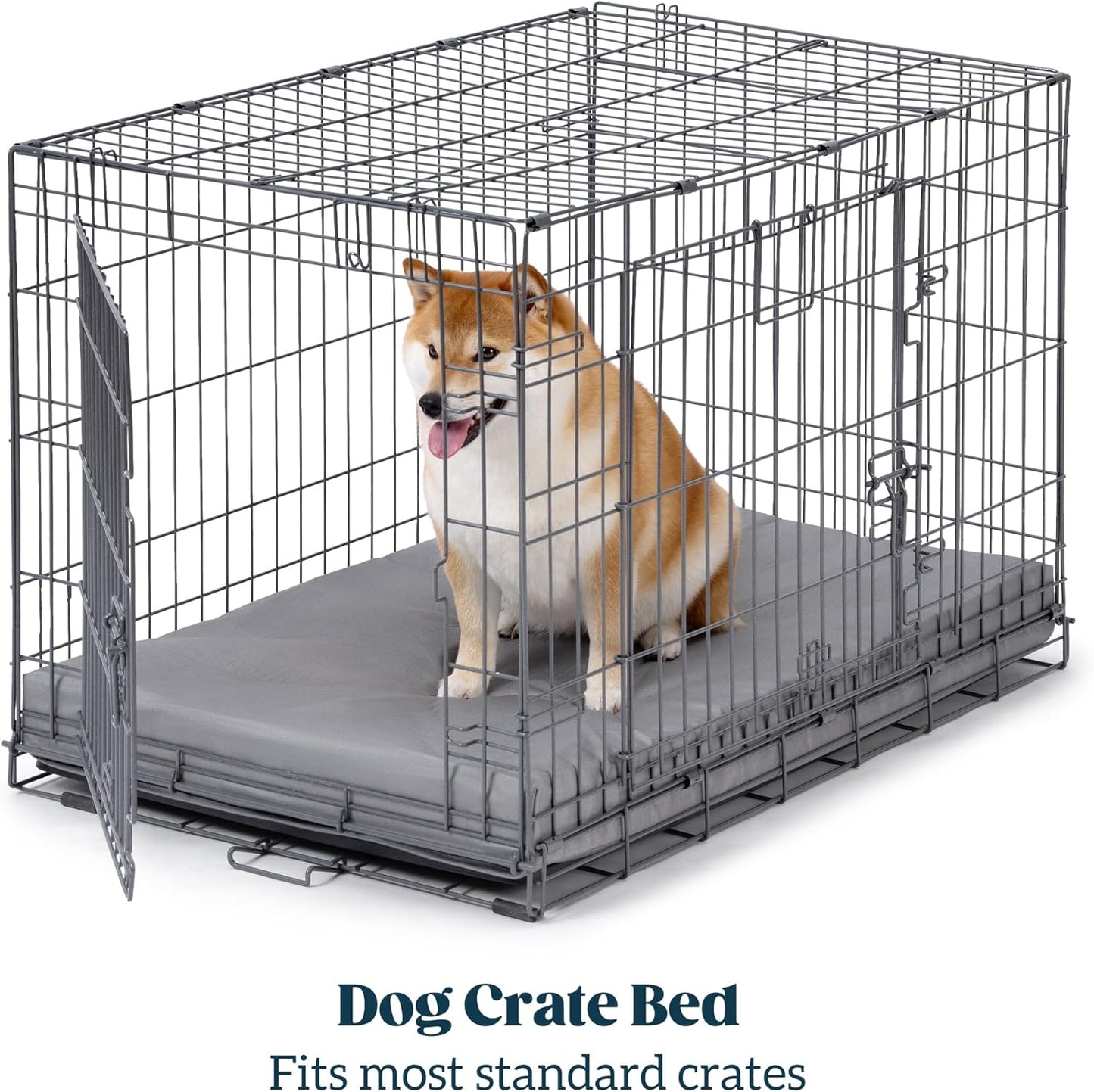 Cybarmour Indestructible Dog Bed - Outdoor Waterproof Chew Proof Dog Crate Pad - Orthopedic Kennel Mat for Aggressive Chewers - Small Breeds & Fits 24-Inch Crate - 23"x16", Limestone