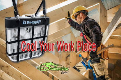 Southwestern Equine EZ Breezy Box Fan Holder, Horse Stall Classic Fan Bag, Stable Supplies, Horse Fan (2 Pack Black)