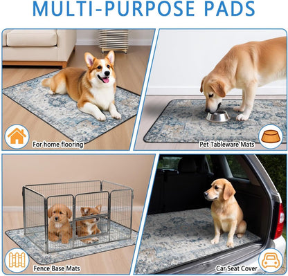 Washable Pee Pads for Dogs 2 Pack, Absorbent Reusable Puppy Pads Waterproof, Leakproof & Non-Slip Whelping Pad, Potty Training Pads for Dogs Playpen Mat 24x36