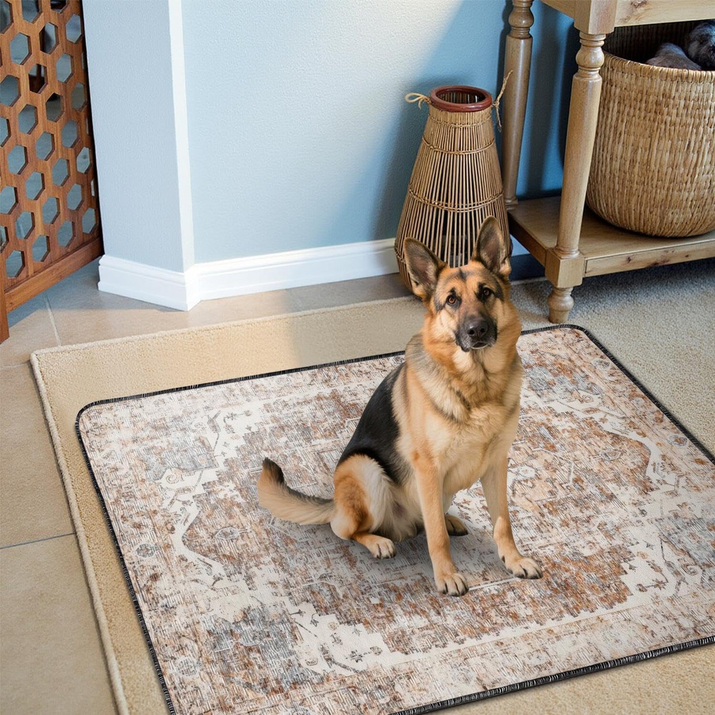 Washable Pee Pads for Dogs 2 Pack, Absorbent Reusable Puppy Pads Waterproof, Leakproof & Non-Slip Whelping Pad, Potty Training Pads for Dogs Playpen Mat 48x48