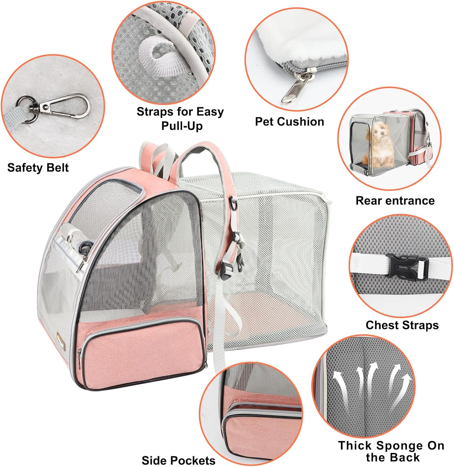 Texsens Innovative Traveler Bubble Backpack Pet Carriers with Upgraded Breathable & Expandable Tent for Cats and Dogs - Pawvie