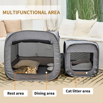 Portable Large Cat Playpen for Outdoor & Indoor Cats Cage, Large Foldable Cat Tent, Fit Puppy, Dogs, Pets