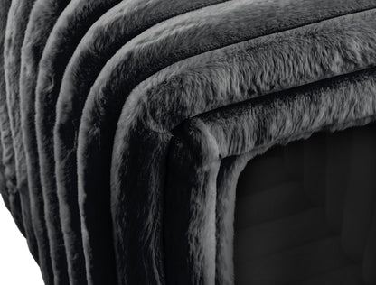 Storage Bench Pet Supplies Corduroy Bench Cat's nest to Hide for The Living Room, Entryway and Bedroom (Black)