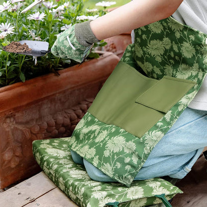 Colwelt Garden Tools Set, 8 Piece, Heavy Duty Gardening Tools with Wooden Handle, Including Garden Tote, Kneeling Pad, Gloves, Pruner, Trowel, Tulip Trowel, Cultivator - Gardening Gifts for Women Men