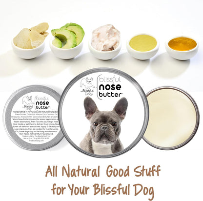 The Blissful Dog Blue French Bulldog Unscented Nose Butter - Dog Nose Butter, 4 Ounce