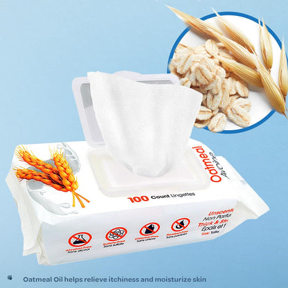 Best Pet Supplies Pet Wipes for Dogs - Dog Wipes Cleaning Deodorizing, or Coats, Ears, Paws - Soothing Oatmeal, 100 Count