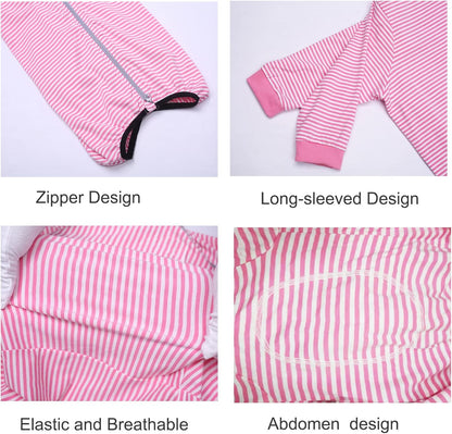 Yeapeeto Dog Onesie Surgery Recovery Suit for Large Medium Bodysuit Dogs Pajamas PJS Full Body for Shedding, Prevent Licking, Wound Protection, Cone Alternative (4X-Large (Pack of 1), Pink)