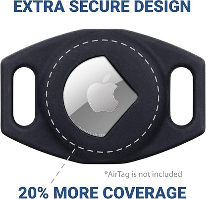 GoTags Designed for Airtag Engraved Dog Collar Holder, Personalized Airtag Case for Pet Collar, Up to 2 Lines of Custom Text, Slide On Tag for GPS Dog Tracker, Compatible with Apple iPhone, Small