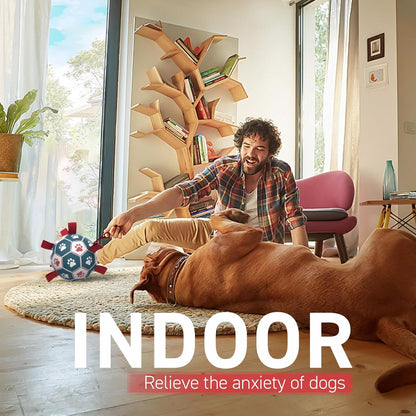 QDAN Premium Dog Balls Toys, Pet Training Soccer Ball with Straps, Puppy Birthday Gifts, Dog Water Toy, Durable Herding Balls for Small Medium Dogs, Pet Toys Puppy Ball (6 Inch)