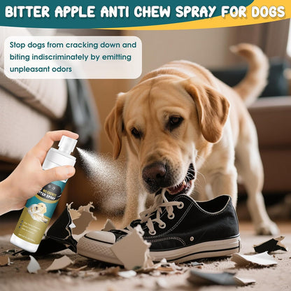 TEFELE 150ML No Chew Spray for Dogs Bitter Apple Spray Deter Dogs from Chewing Keep Furniture and belongings Safe from Licking and Chewing Helps Prevent Repeated Marking by Pets