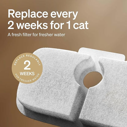 Bundle of PETLIBRO Cat Water Fountain with 8 Packs Pet Fountain Filters & Sponges, 2.5L/84oz Dockstream Water Fountains for Cats Indoor, Cat Fountain with Stainless Steel Tray,