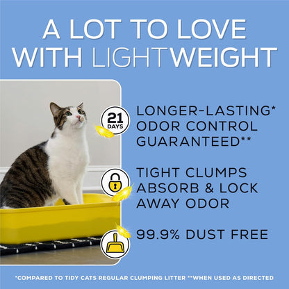 Purina Tidy Cats LightWeight 4-In-1 Strength Multi-Cat, Odor control, Clumping, 99.9 Percent Dust Free Cat Litter - 17 lb. Box