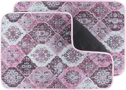 IEUUMLER Washable Pee Pads for Dogs, 2 Pack Reusable Pee Pads for Dogs Non-Slip Grip, Super Absorbent Waterproof Puppy Pads for Potty Training, Playpen, Crate, Whelping Box EU011 Pink, 36x41