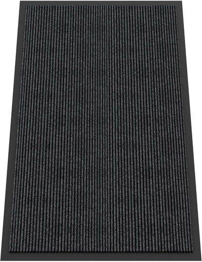 Indoor Outdoor Door Mat, 5’ x 3' Doormat for Entryway, Rubber Backing Non Slip Front Door Mat Outside Entrance, Super Absorbent Commercial Floor Mat for Home Office