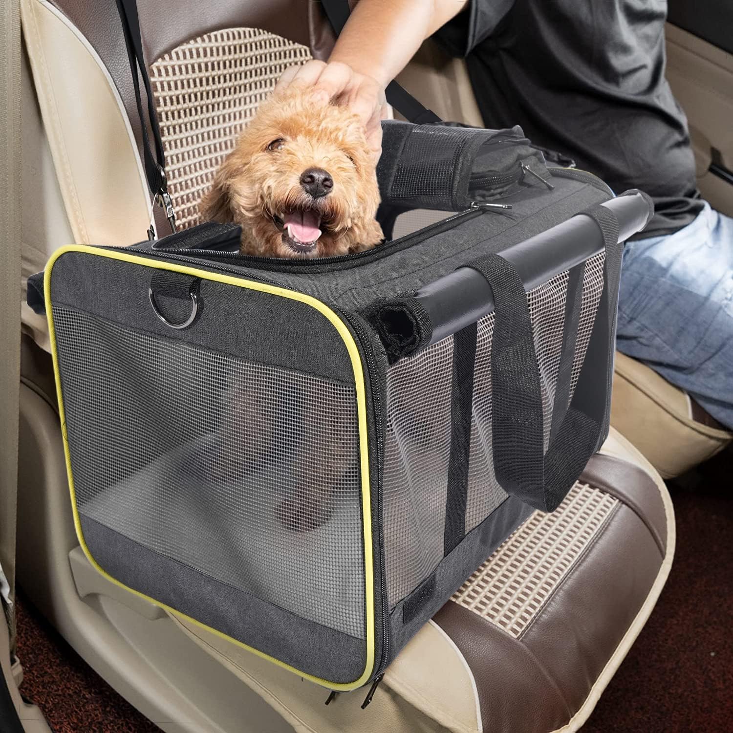 Cat Carriers for Large Cats 20 lbs+ Soft Pet Carrier for Small Dog/Durable 2 Kitty Travel Bag/Medium Big Cats Puppy 15 Pounds/Softside Cat Carrier Large - Pawvie