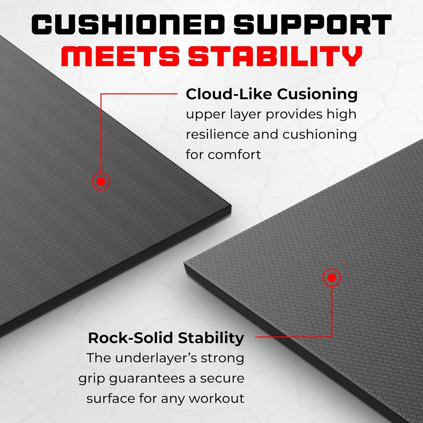 8FT x 4FT Extra Large Exercise Mat - PVC Floor Workout Mat with Carry Bag, Cleaning Cloth - Non slip Thick Workout Mats for Home Gym Flooring, Fitness Training Mat for Weights Pilates Cardio