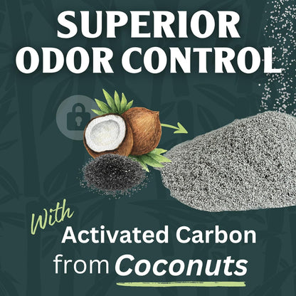 Cat Litter Deodorizer | Odor Eliminator for Litter | Smell Control for Cats | Non-Toxic & Safe for Kittens | Home Odor Neutralizer | Kitty Litter Freshener | Sprinkle & Sweep | One Month Supply 8oz