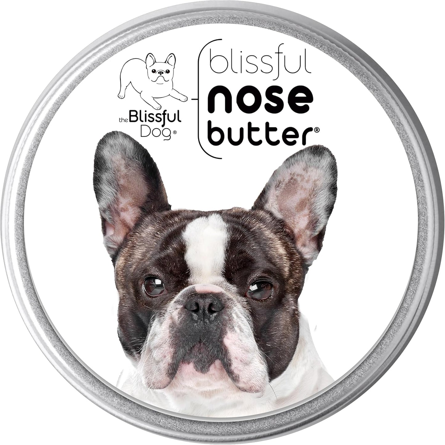 The Blissful Dog French Bulldog Pied Nose Butter for Dry, Cracked Skin, Lick-Safe Dog Nose Balm with Moisturizing Shea Butter, Almond, Olive, and Essential Oils, Pet Supplies, Uncented, 8 oz.